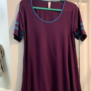 LuluRoe Top purple with blue stripes